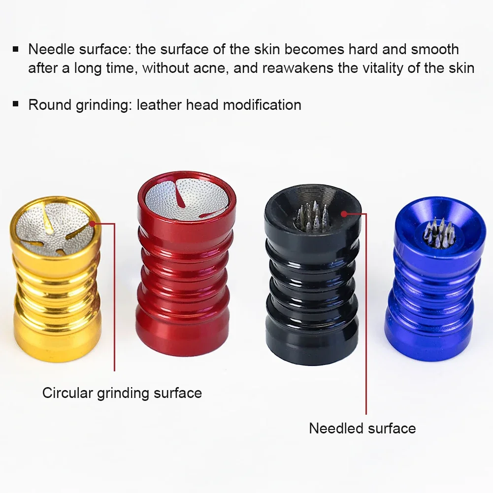 2 In 1 Billiard Cue Tip Repair Shaper Metal Snooker Billiard Pool Cue Tip Shaper Burnisher File Repair Tool Billiards Accessory