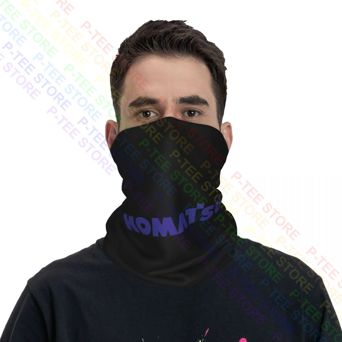 Komatsu Tractor Emblem Car Moto Neck Gaiter Bandana Scarf Face Mask Sports Windproof Outdoor Sports