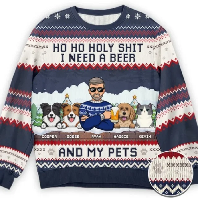 thumbnail image 1 of Suéteres navideños feos para otoño e invierno, sudaderas divertidas con estampado 3D para fiestas navideñas, sudaderas para fiestas, cumpleaños y Navidad 2024, 1 of 5