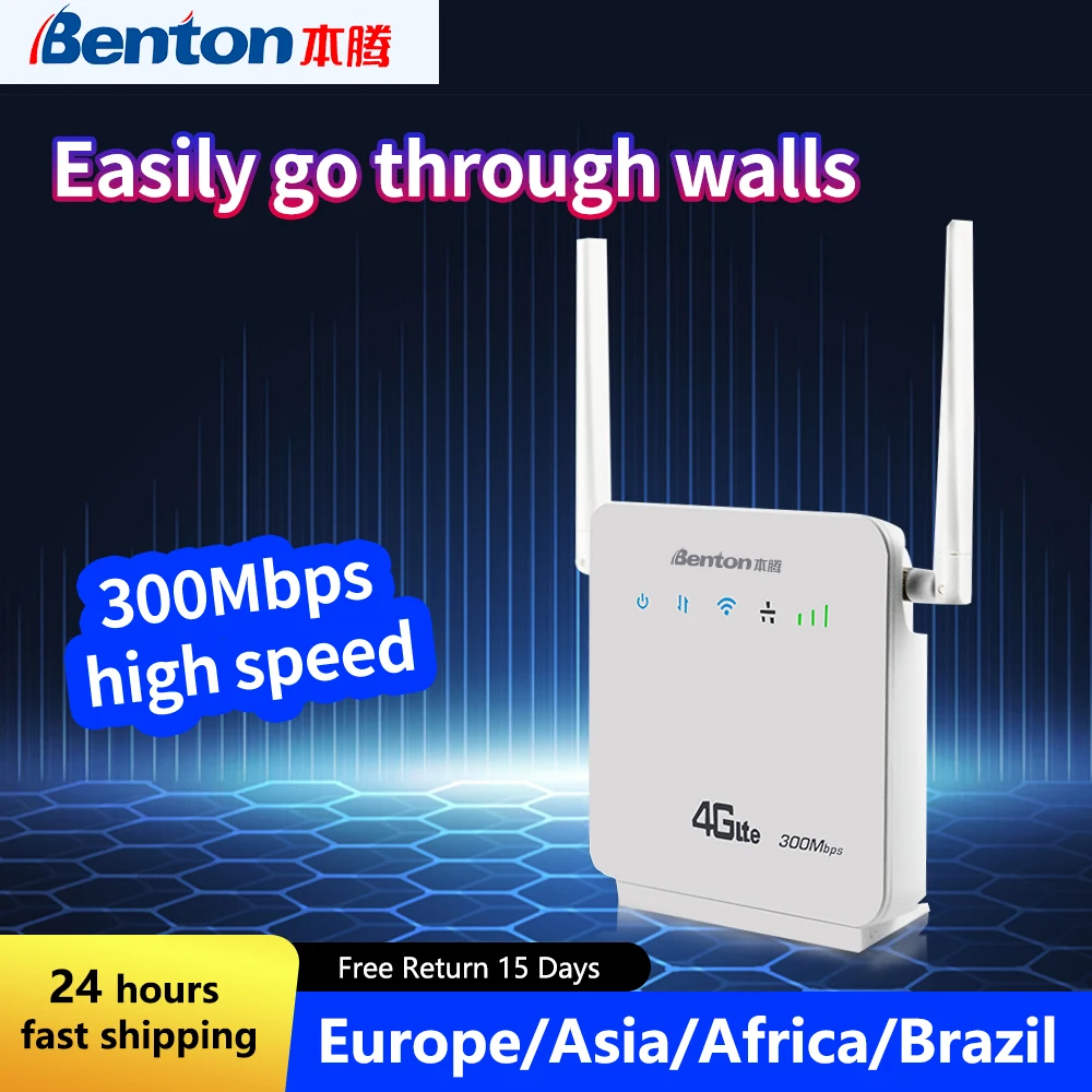 Wi-Fi-роутер Benton R06 беспроводной с поддержкой 4G 2 антенны |