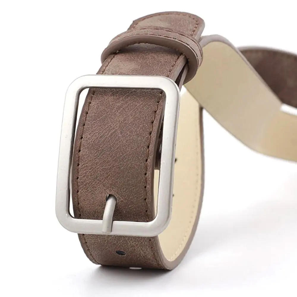 Fashion Square Pin Schnallen Gürtel Frauen Silber Schnalle Leder Gürtel für Jeans Retro Wilden Gürtel für Frauen Bündchen Student Strap – Detail 2
