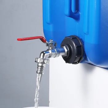 굵은 나사 IBC 탱크 탭 커넥터, S60x6, X 1/2 인치, 3/4 인치, 물 커플링 어댑터, 1000L 정원 홈 교체 밸브 피팅