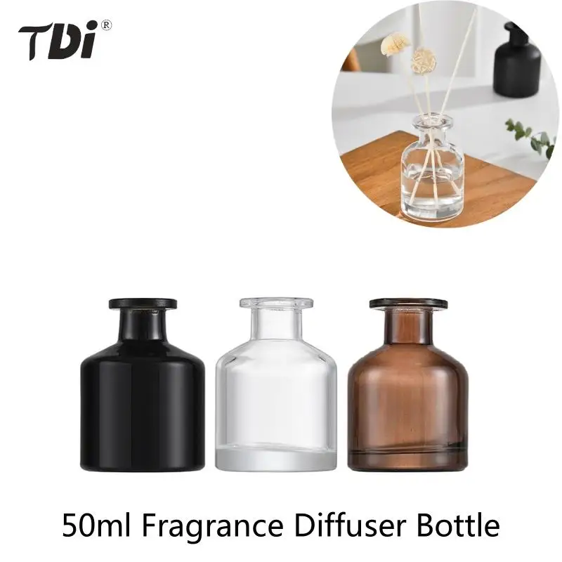 

1Pcs 50ml Home Fragrance Diffuser Bottle Party Gifts Glass Container Reed Diffuser Essential Oil Bottle Oil Diffusers Sticks