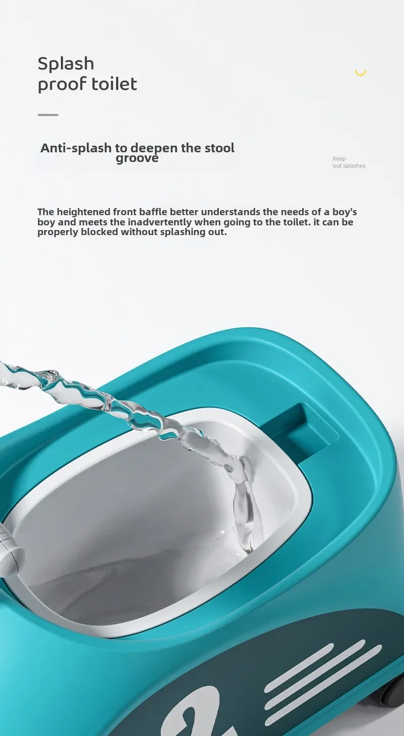 Description Picture 6 of itemBaby Car Shaped Toilet Portable Non-slip Baby Potty Toddler Training Toilet with Rollers Multifunctional Toilet Children's Gifts
