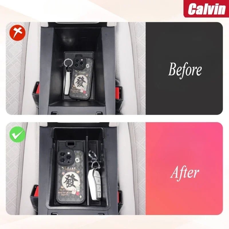 Car Armrest Storage Box Central Control Lower Storage Box Interior Refit Parts Car Accessories For BYD Yuan UP