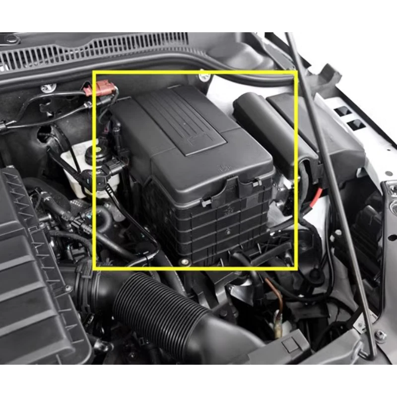 Фото Пылезащитный чехол для автомобильного аккумулятора для Skoda Octavia 2 Scout MK2 1Z 2005 ~ 2012, защитный чехол для держателя двигателя, защитные детали для отделки №3