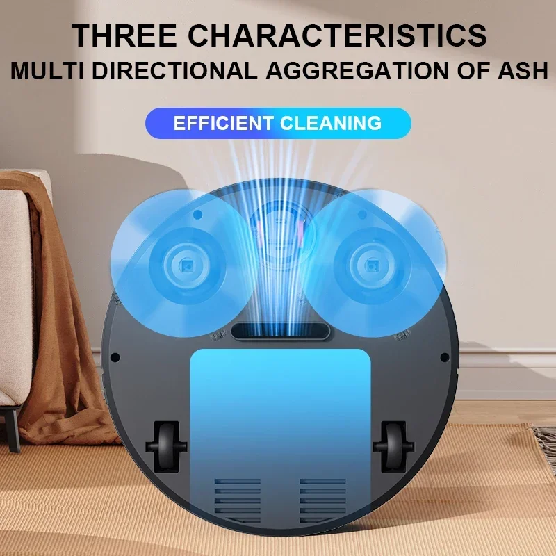 USB Sweeping Robot Vacuum Cleaner Mopping 3 In 1 Smart Wireless 1500Pa Dragging Cleaning Sweep Floor for Home Office 2