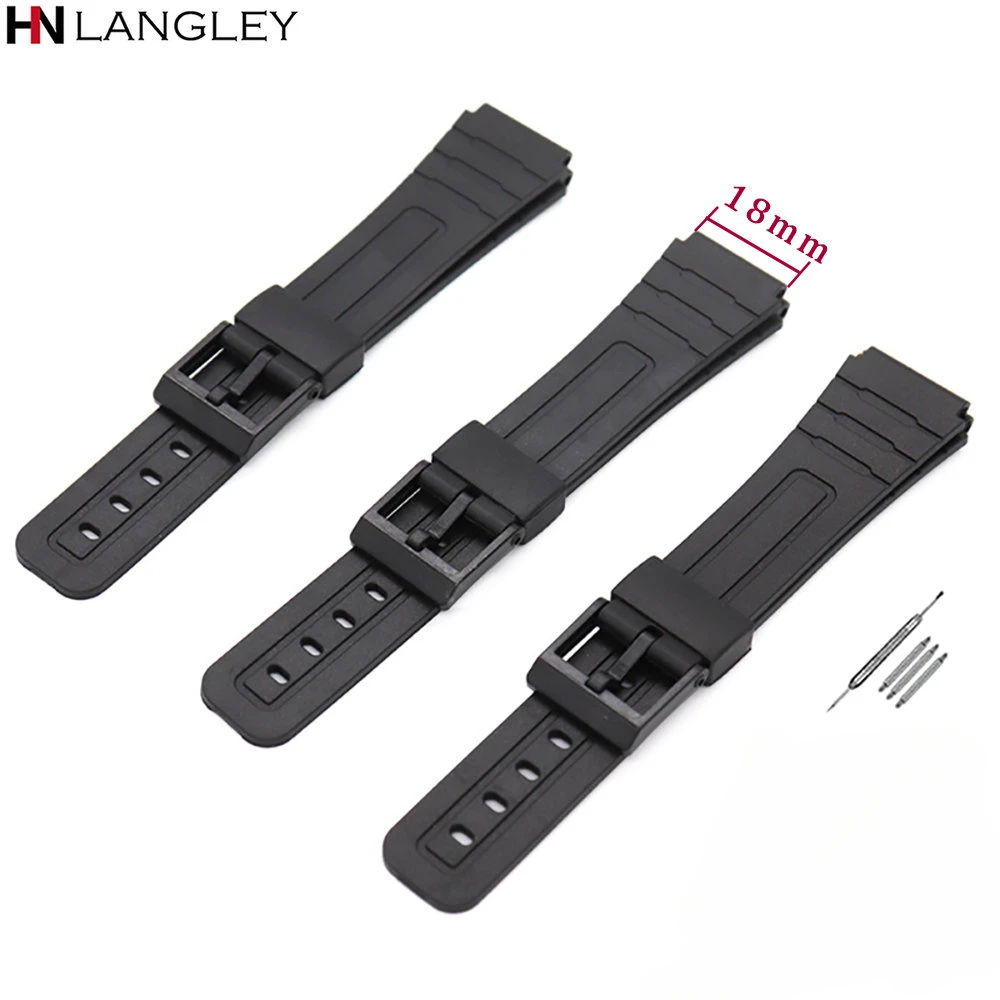 Per Casio Cinturino Cinturino Per W800H Resina Pu Braccialetto Di Plastica Sport Per Sgw400 F91W F84 F105/108/A158/168 Ae1200/1300 Braccialetto