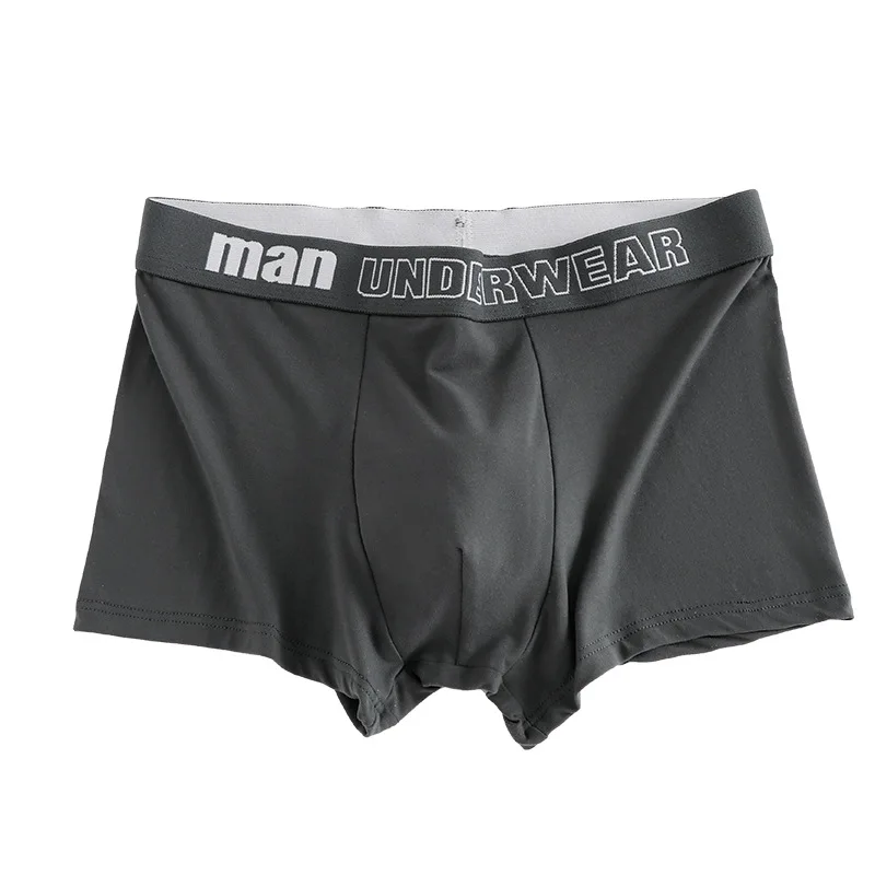 Men Boxers Underpants Sports Underwear Black Gray L XL XXL Soft Breathable Fashion Shorts Letters Wide Band Pants - Image 6