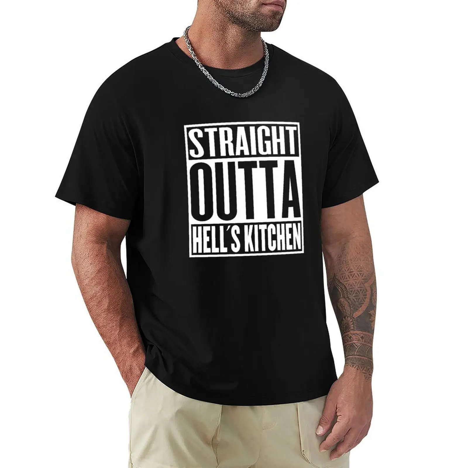 

Straight Outta Hell's Kitchen T-Shirt animal prinfor boys summer clothes tops heavyweights heavy weight t shirts for men