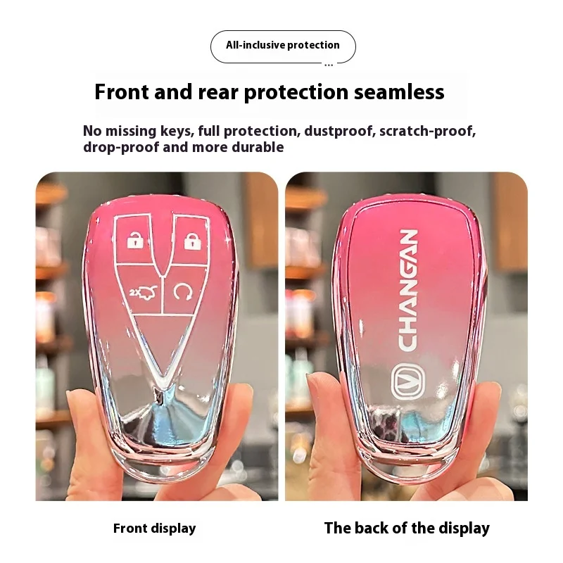 Gradient Pink TPU for Changan CS35 Plus CS55 Plus CS75 Plus 2019 2020 Remote Car
