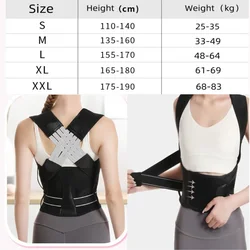 Ergonomic Adjustable Shoulder Brace for Improved Posture Alignment (Black)