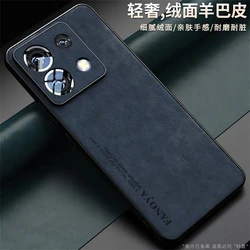 Silicone PU Leather Shockproof Bumper Case for Moto Edge 60S (Blue)