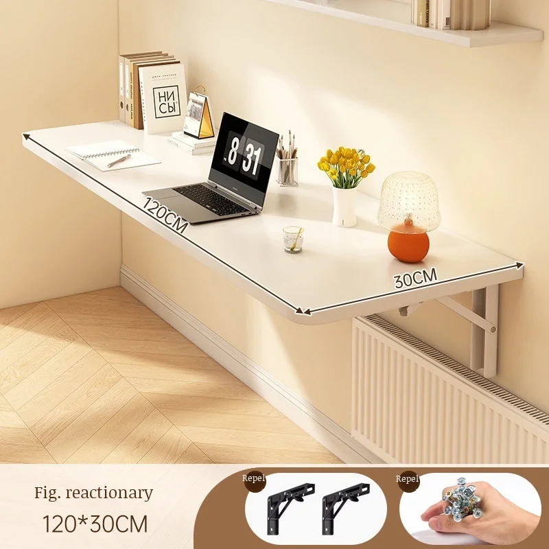 Wall foldable desk wall mounted desk against the wall study desk wall hanging desk balcony wall desk Wall-mounted 2