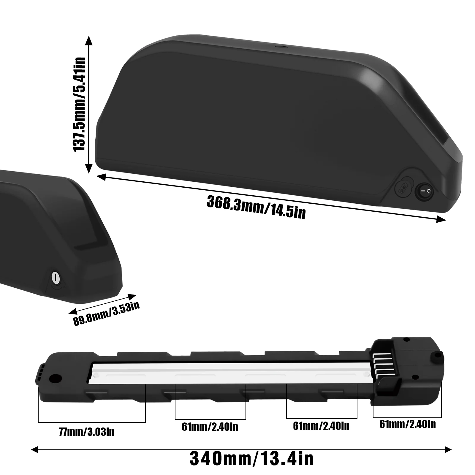 Polly DP-9 empty ebike battery case shell holding up to 91 18650 cells