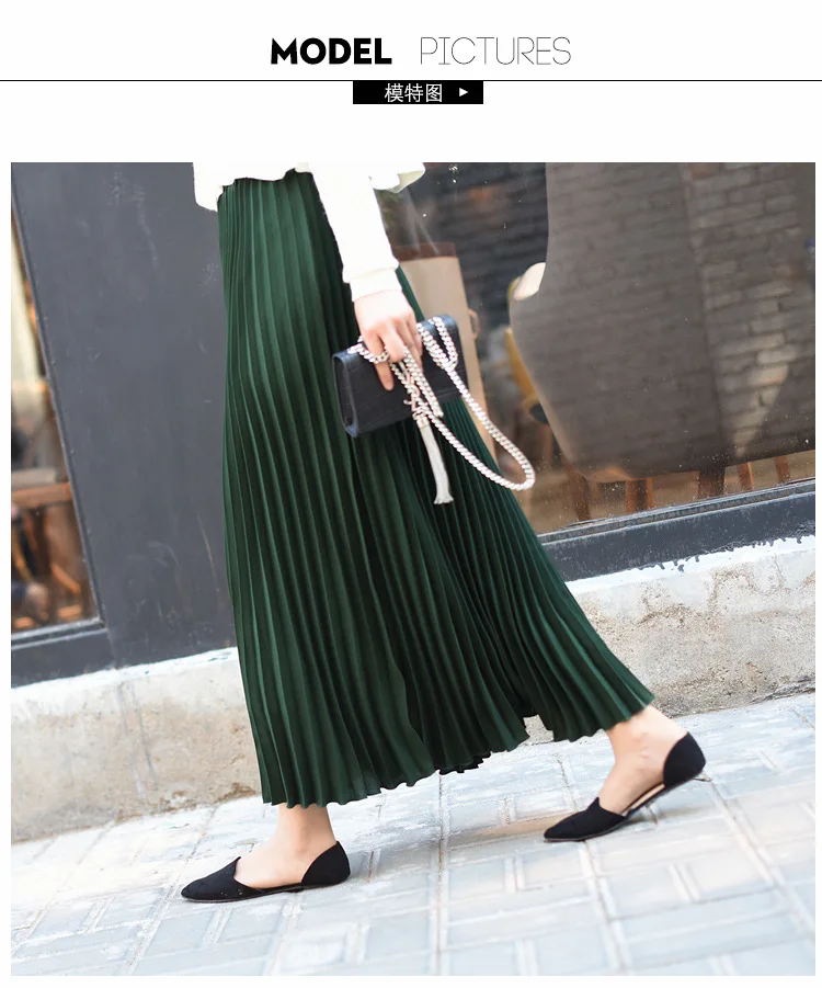 white pleated skirt TINT ERA High Waist Skirt Spring Autumn New Temperament Thin Chiffon Hand-pressed Crepe Pleated Large Swing A-line Skirts Women crop top and skirt