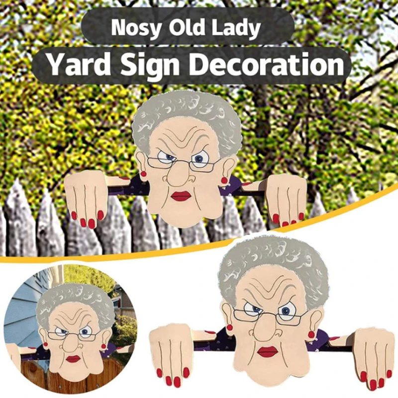 

Perfect For Garden Or Yard Vibrant Funny Elderly Couple Adds A Touch Of Humor Creative Unconventional Garden Fence Decoration