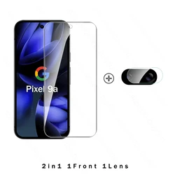 Premium Pixel9a 5G Case with 9H Tempered Glass Screen & Camera Protector for Google Pixel 9a (2In1 1Front 1Lens)