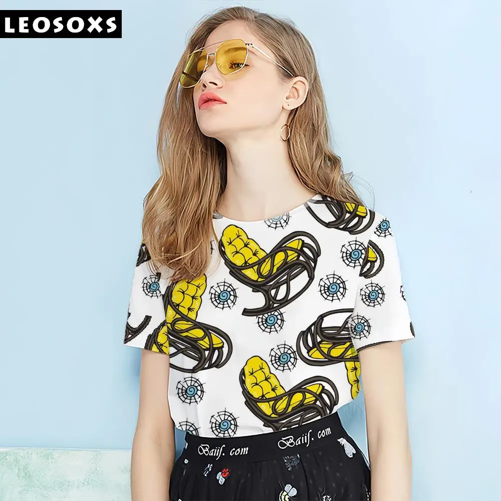 

Футболка женская летняя с коротким рукавом и забавным 3D принтом