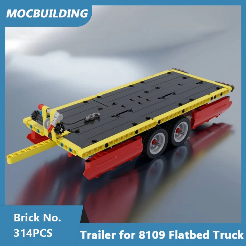 Moc Building Blocks Trailer Trucks Stacking Blocks Moc Bricks Truck Diy Brick Truck
