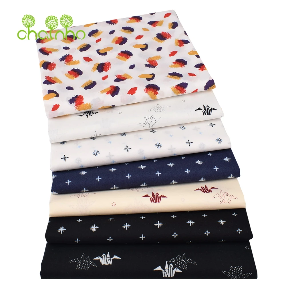 Chainho,Printed Plain Weave Poplin Cotton Fabric,DIY Sewing Quilting Material,Patchwork Cloth,Cartoon Series,3 Sizes,15PC81