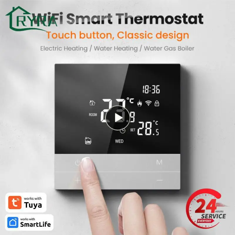 

WiFi Smart Thermostat Tuya Electric Floor Heating Water/Gas Boiler Temperature Remote Controller Works With Alexa