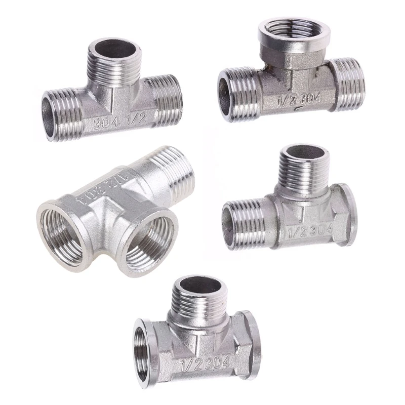 

G1/2" 3 Way Plumping Pipe Fittings Plated Brass T type Bathroom Accessories Bidet Water heater Parts 85WC