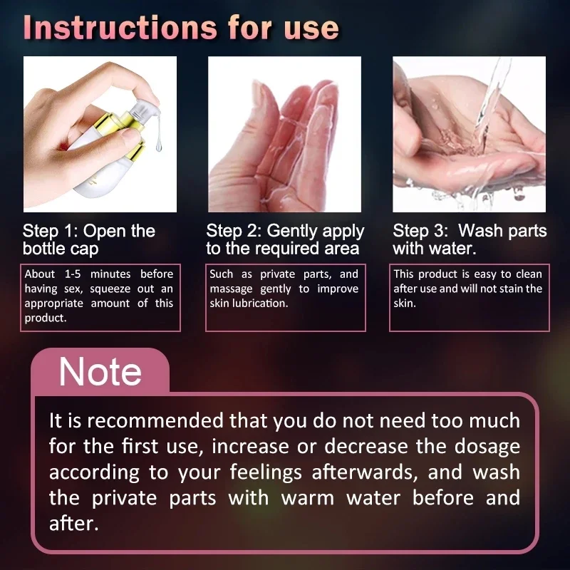 Description Picture 3 of itemLubricants Orgasm Gel Women Sex Spray Massage Orgasm Oil