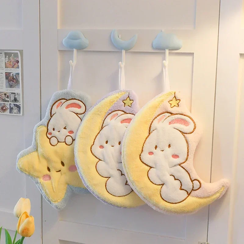 Microfiber Towel Hand Towel Microfiber Hand Towel Cute Hand Towel Soft Absorbent Hanging Towels For Kitchen Cleaning Cloth Bathroom Kids Bathing Towel