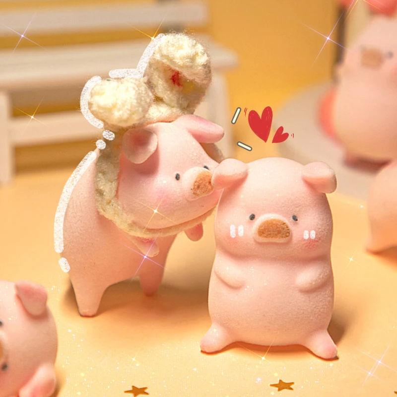 Miniature ornament miniature figurines ornament crafts Cute cartoon bauble pig Kawaii toy piggy little pigs mini model car desktop ornament living room decoration birthday gift