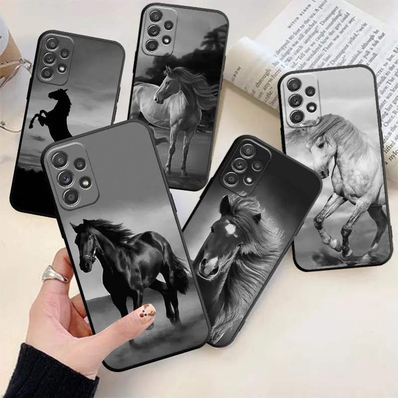 Custodia Per Telefono Per Samsung Galaxy A53 A52 A70 A71 5G A73 Note 8 9 10 A22 Lite Plus 20 Ultra M52 M31 Cover Coque Horse