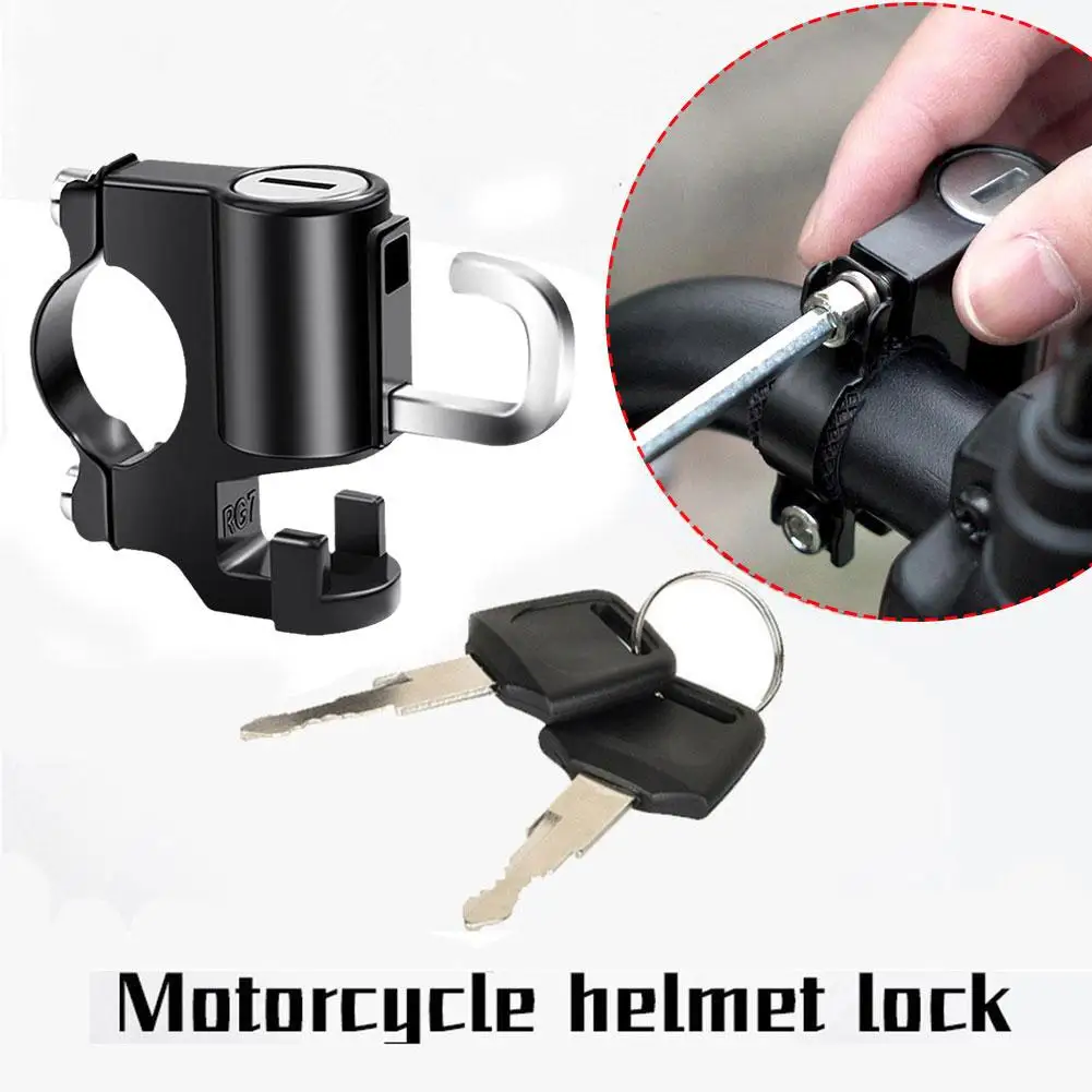

Motorcycle Helmet Lock Universal Bicycles Anti-Theft Multi-function Lock Helmet Lock Black Metal Fixed Electric Security G5M8