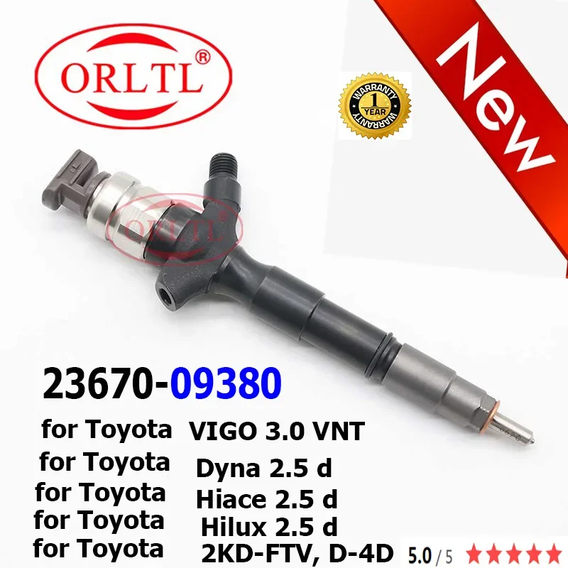 

23670-09380 New Common Rail Injector 2367009380 23670 09380 For Toyota VIGO 3.0 VNT/Dyna Hiace /Hilux2.5 d/ 2KD-FTV