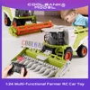 New 1/24 Farm Grain Harvester Model Lighting/Spray Multi-functional Farmer RC Cars Toys Wheat/corn Crop Harvester Children Gifts 1