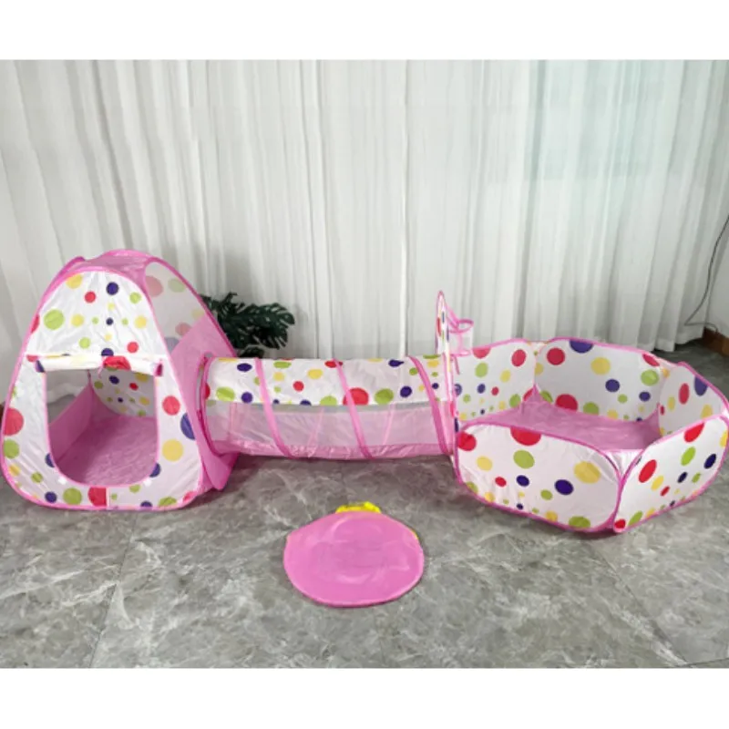 Portable Interactive Pit Pool for Kids, 3in 1, Wave Point, Tent House, Toy Ball, Indoor and Outdoor Playhouse, Gift Decor