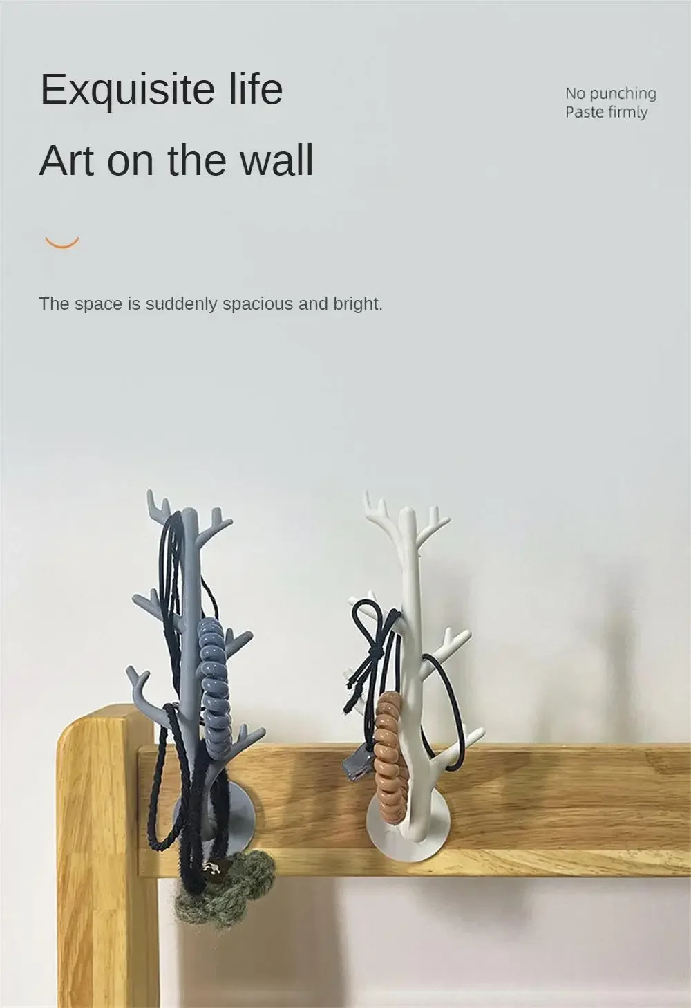 Description Picture 2 of itemMultifunctional Creative Tree Branch Hook Wall Decor Key Holder Sticky Hooks Coat Rack Hanger Hooks Home Decor Storage Organizer