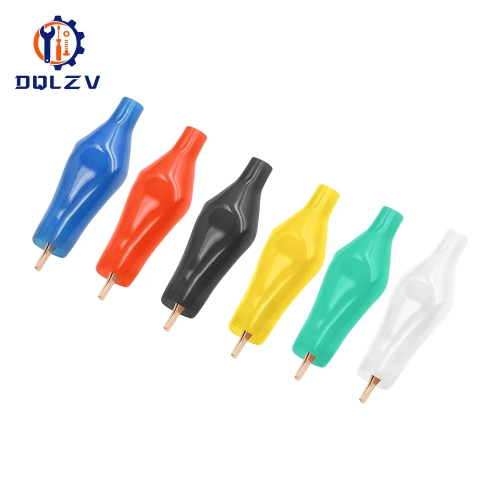 5PCS 5A Alligator Clip 28mm Flat-mouthed Copper Clip