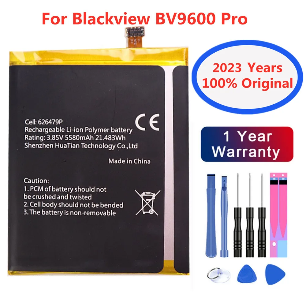 

2023 Year Original 5580mAh BV9600 Battery For Blackview BV9600/ BV9600 Pro 626479P Smart Mobile Phone Batteries + Tracking Code