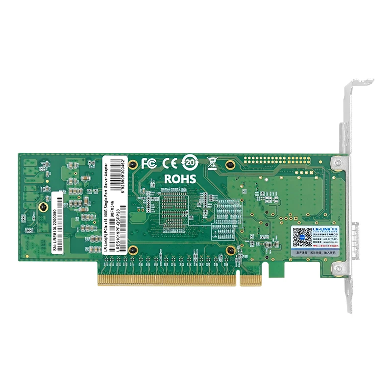LR-LINK 1019PF 100G QSFP + 네트워크 카드 NIC 인텔 칩 단일 포트 PCl Express x16 RDMA 지원 Windows 서버/Linux/솔리드 스테이트 드라이브