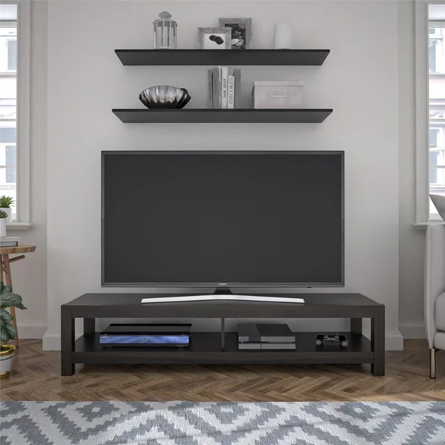 Parsons TV Stand for TVs Up To 65, Espresso Center Table Living Room