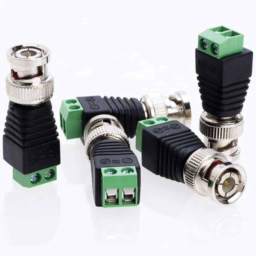 CCTV Connectors 2/5/10PCS For AHD Camera CVI Camera TVI CCTV Coax/Cat5/Cat6 Cables