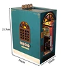 DIY Book Nook Wooden Miniature Model Kit Chinese Street View Oriental Tales Bookend 3D Puzzle Bookshelf Home Decor Friends Gifts 6