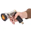 Garden Hose Nozzle with 9 Sprayer Patterns, Heavy Duty Metal High Pressure Hand Water Hose Nozzle Watering Plants and Lawn 1