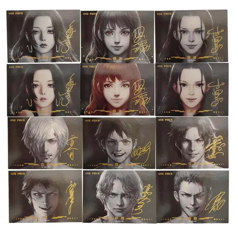 

Anime Onepiece Roronoa Zoro Nico Robin Great Voyage Voice Actor Signature Hand-Drawn Rare Collector Cards Birthday Gift Toys