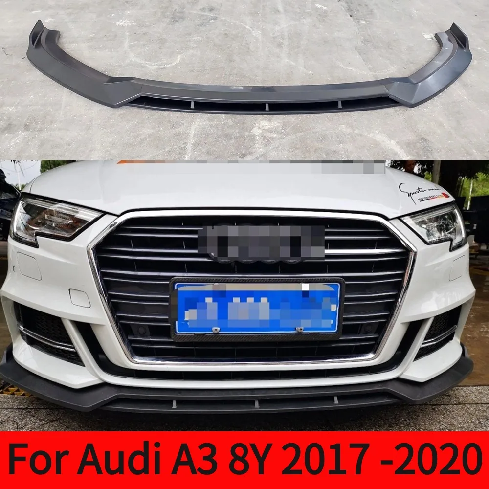 Per Audi A3 8V Standard Edition 2017 2018 2019 2020 Car Paraurti Anteriore Splitter Lip Diffusore Body Kit Spoiler Guard (Non S-Line)