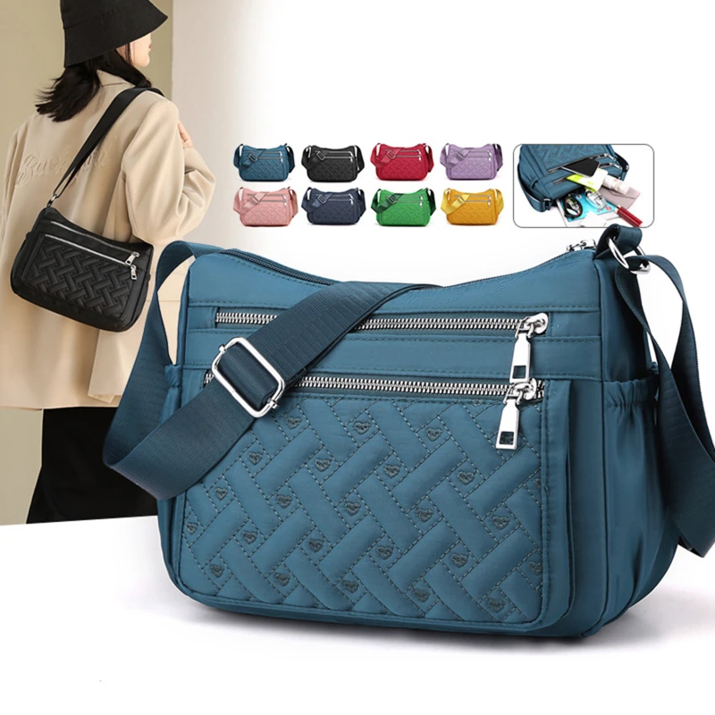 

Модная женская сумка-мессенджер, нейлоновая водонепроницаемая сумка через плечо из ткани Оксфорд, вместительная Повседневная дорожная сумка через плечо, женская сумка
