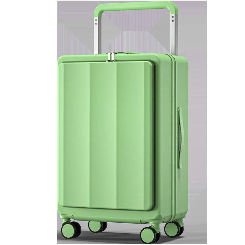 New product Front opening Wide pull rod Multifunctional USB charging permitted to both men and women travel suitcase with wheels