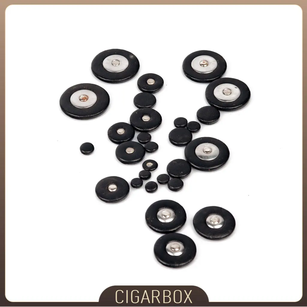 

Black Professional Soprano Saxophone Leather Pads Sax Replacement Accessories