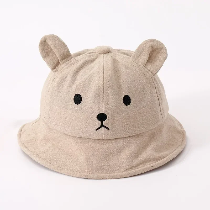 Cute Bear Ear Baby Hat Kids Boy Girl Soft Cotton Peaked Bonnet Caps Children Cartoon Casual Sun Visor Hats 2
