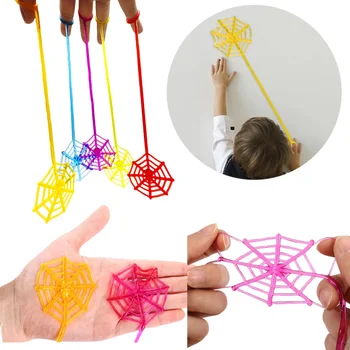 10Pcs Stretchable Climbing Spider Web Fun Sports Toy Elastic Adhesive Hand Spider Web Competitive Toys Halloween Birthday Gift 1